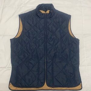 J. Crew Quilted Walker Vest, Size L, Navy Blue color, in excellent condition